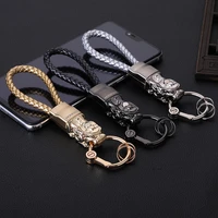 2019 honest luxury men custom key chain car key ring holder best gift jewelry genuine leather rope keychains bag charm pendant