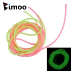 Мягкая силиконовая трубка для рыбалки Bimoo 2 муп. 3 мм, зеленая розовая светящаяся резиновая трубка для рыбалки, эластичная резиновая трубка