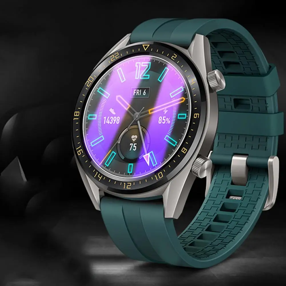 

Watch Protective Film Anti-fingerprint Anti Purple Light Tempered Glass Clear Protection Cover for Huawei Watch GT1