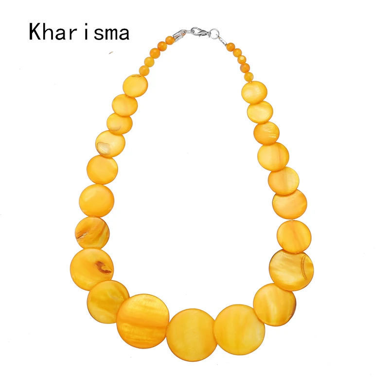 Ожерелье женское длинное из натуральной ракушки с камнями|Ожерелья подвеской| |