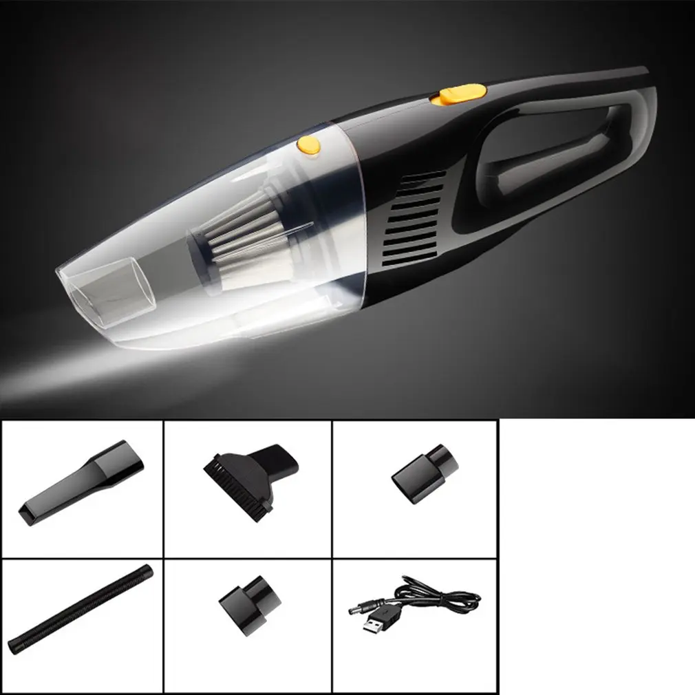 Пылесос ручной автомобильный с функцией сухой и влажной уборки 5000 Вт USB
