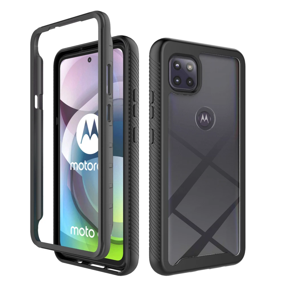 

Double protection case For Motorola G 5G G9 Power Play Case Hybrid Hard Phone Cover Fundas for Moto G Pro G8 Power Lite E 2020