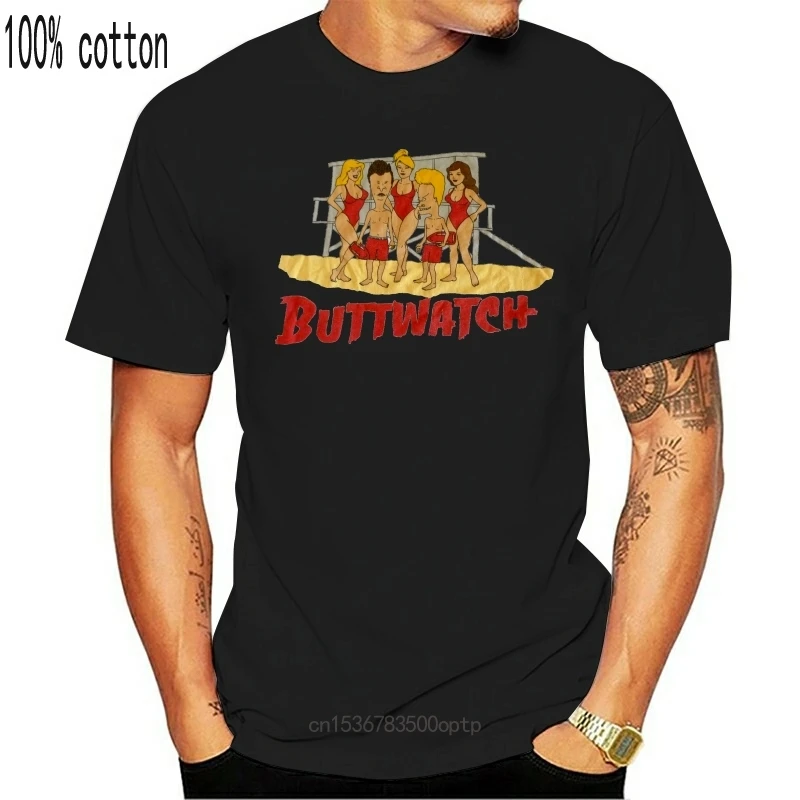 New Beavis and Butthead Baywatch Parody Funny T Shirt  Print T-Shirt Men Summer Style  Brand Style Short Sleeve  Normal
