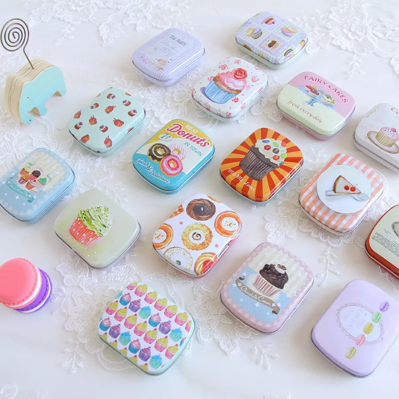 Торт иллюстрация мини Таблетка Коробка литоспермам паста жестяная коробка