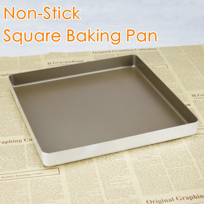 Non-Stick Square Baking Pan Roaster Oven Baking Pan Cookie Sheet Mini Muffin Cupcakes Trays Diamond Aluminium Alloy CarbonBread