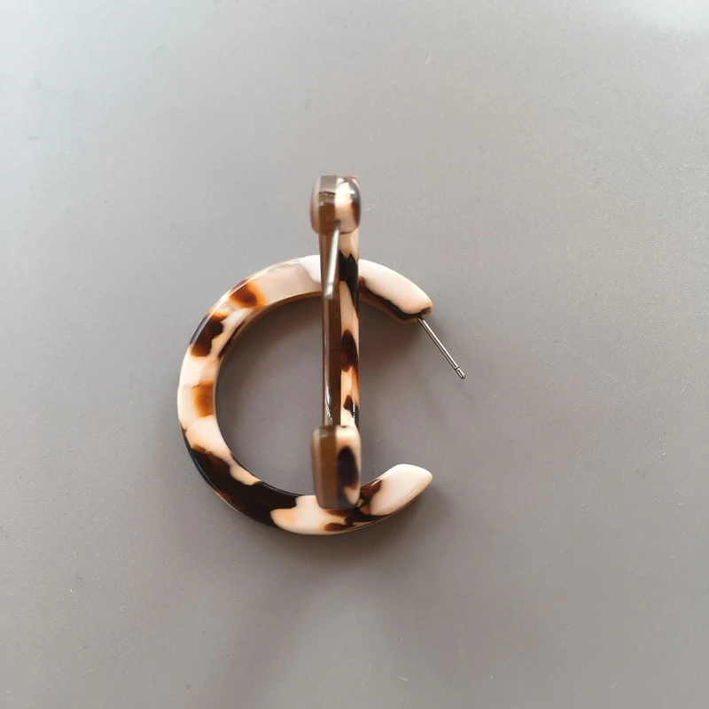 Серьги кольца UJBOX женские из ацетата эксклюзивные круглые ювелирные украшения с