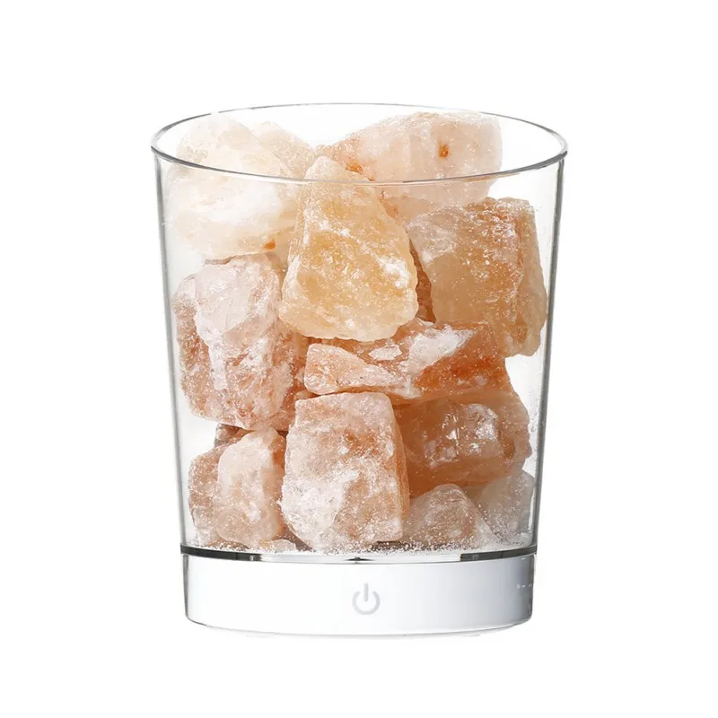 

Pink Salt Rock Lamps USB Himalayan Sea Salt Crystal Night Light with Touch Dimmer Switch Air Purifier Bedside Night Light