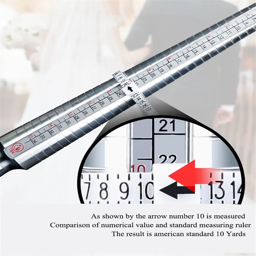 17 мм кольцо с измерительной линейкой Американские размеры указаны линейка