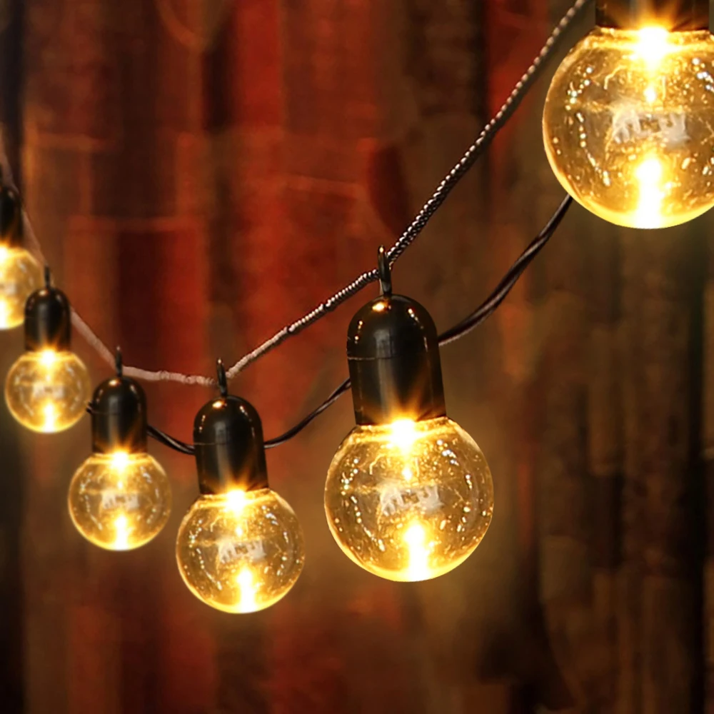 

5M Solar Power LED Decorative Light String Globe Bulbs Fairy lights Garland Garden Outdoor Lamp Christmas Holiday Lighting