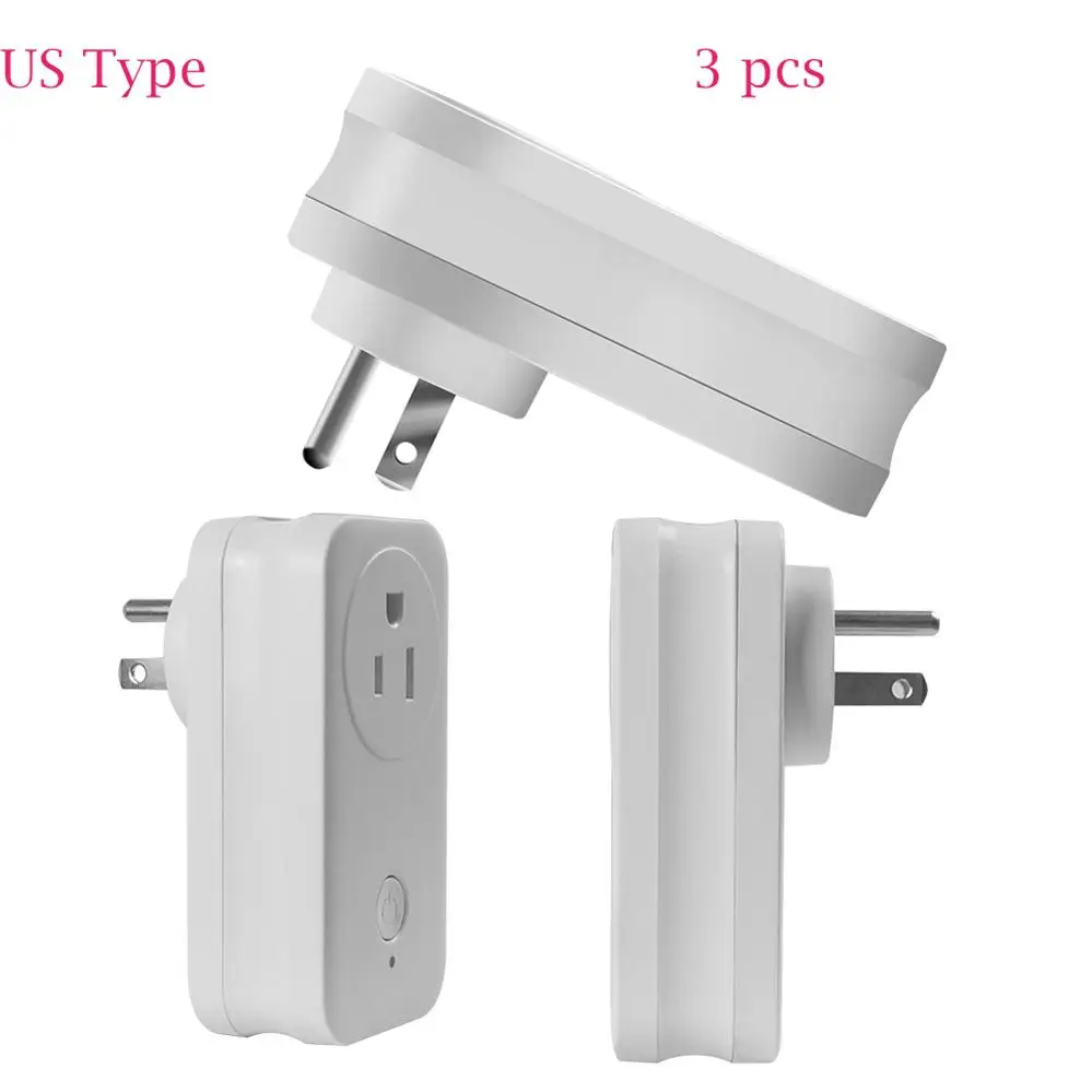 US Standard 3pcs Умная розетка Timethinker, Wi-Fi розетка, HomKit, приложение, дистанционное управление, 3 шт., Великобритания, Австралия, США, ЕС, розетка для Apple, Homekit, Siri ALexa, Google Home - Цвет: US Standard 3pcs