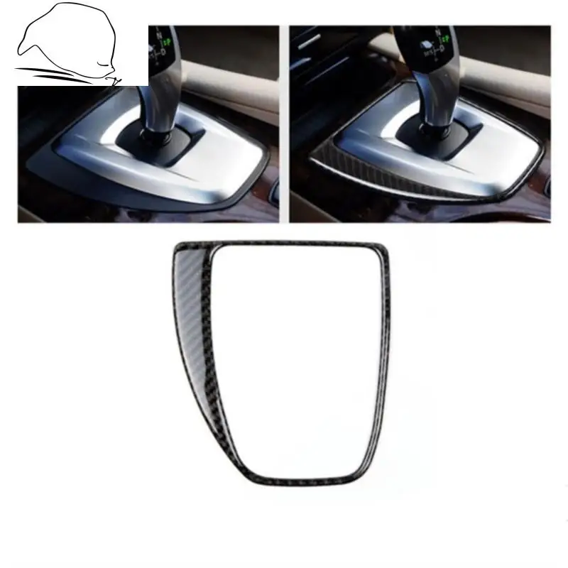 

Для bmw e60 внутренняя Центральная панель переключения передач из углеродного волокна декоративная крышка отделка 2008-2010 5 серии аксессуары