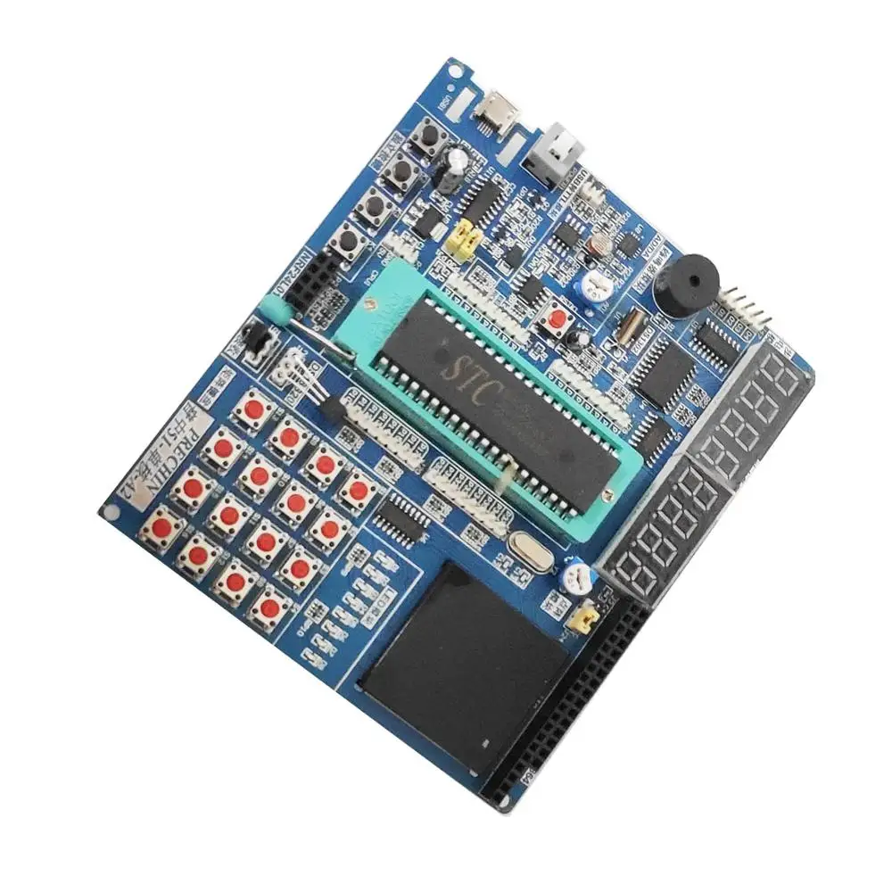51 MCU макетная плата обучающая экспериментная stc89c52 комплект MCU|Интегральные схемы|
