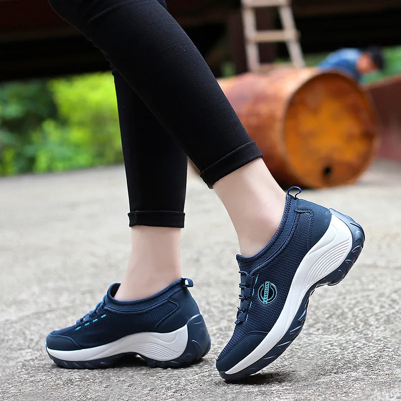 PINSEN 2022 Women Flat Platform Sneakers Breathable Mesh Casual Shoes Comfortable Ladies Walking Boat | Обувь