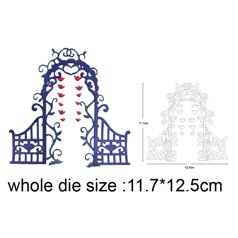 

Wedding Flower Arched Door Metal Cutting Dies Scrapbooking Stencils dies DIY Album Cards Embossing Die Cuts Craft Dies 2020 NEW