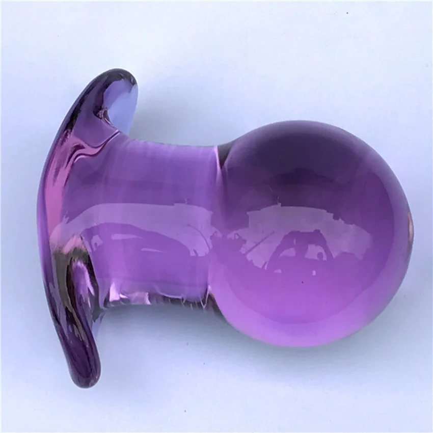 

New Purple Crystal 50mm Large Butt Plug Vagina Ball Glass Dilatador Anal Dildo Bead Prostata Massage Ass Buttplug Gay Sex Toys