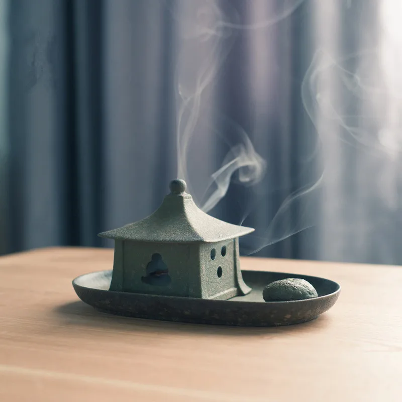 

Creative Pastoral style Home Decor Backflow Stick Incense Burner Ceramic Censer Home Decoration Use In Home Teahouse