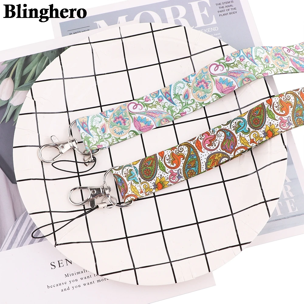 

CB602 Wholesale 20pcs/lot Bohemian Style Lanyards For keychain ID Card Pass Phone USB Badge Holder Hang Rope Lariat Lanyard