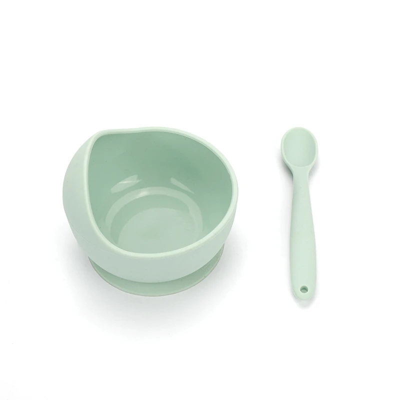 

Silicone Baby Bowl Spoon Feeding Tableware Waterproof Non-Slip Bowl Children Dinnerware Set Kids Infant Baby Dishes Kitchenware