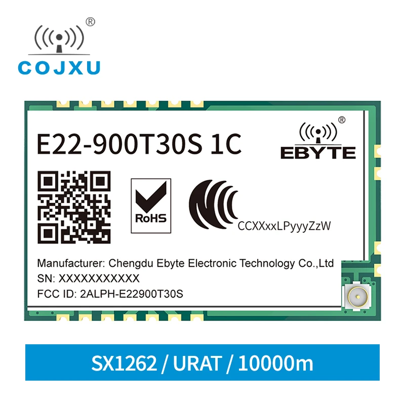 

SX1262 868 МГц 915 широкополосный Беспроводной модуль 30dBm междугородние низкое Мощность потребление E22-900T30S1C