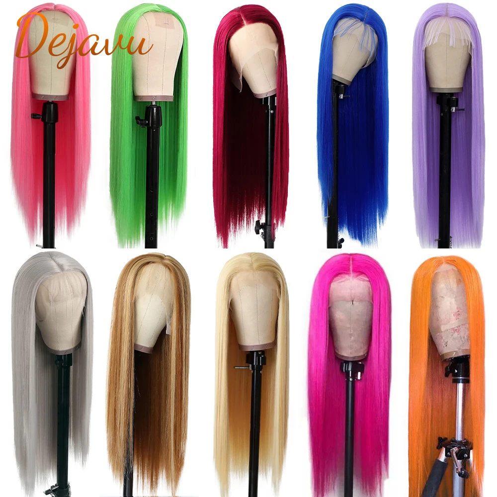 

Парики из человеческих волос розового, синего, зеленого, фиолетового, красного цветов, 613 HD, прозрачные, на сетке, фронтальные парики 13x4 180%, пр...