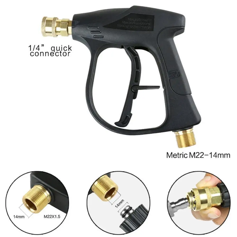 

Car Washer Gun High Pressure Water Guns Quick Connection Tools Jet Pressure Cleaning Adapter Water Gun Car Washing Y5G5