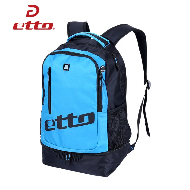 Blue big logo Etto, качественный мужской Независимый спортивный рюкзак для хранения обуви, баскетбольная футбольная команда, тренировочная сумка, большая спортивная сумка для фитнеса HAB370 - Цвет: Blue big logo