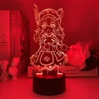 Ночной светильник Genshin Impact Klee, 3D светодиодный акриловый подарок для фанатов, популярный игровой светильник для спальни, Декор, атмосферные ночные светильники, подарок для детей