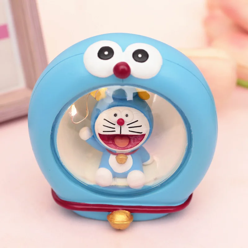 Doraemon Луна книга ночник смолы фигурки#2563 украшения дома игрушки коллекционная игрушка подарок на день рождения детей