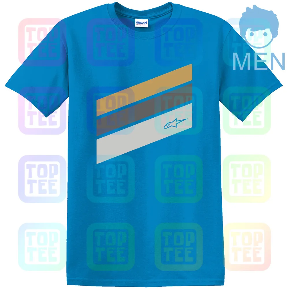 MEN-ROYAL BLUE Альпийская звезда бектон футболка черный хлопок мужская Мотокросс MX - Цвет: MEN-ROYAL BLUE