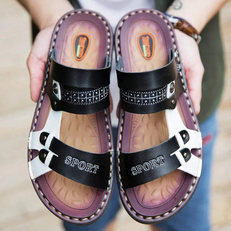 Мужские летние сандалии большого размера Повседневная пляжная обувь