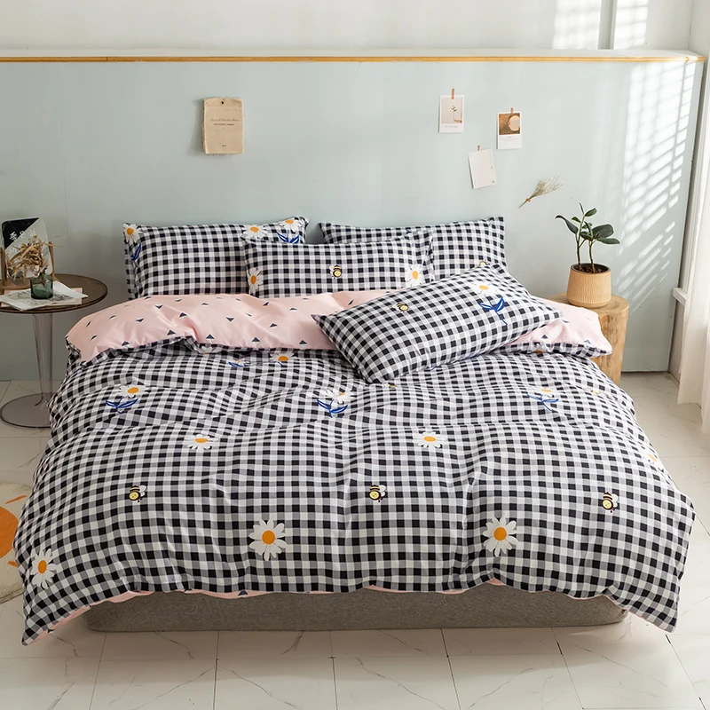 

Bedding Set 4 In 1,Microfiber 1 Duvet Cover,2 Pillow Shams and 1 Bed Sheet,Queen,King,Twin,Full Size,Unique Design Breathable