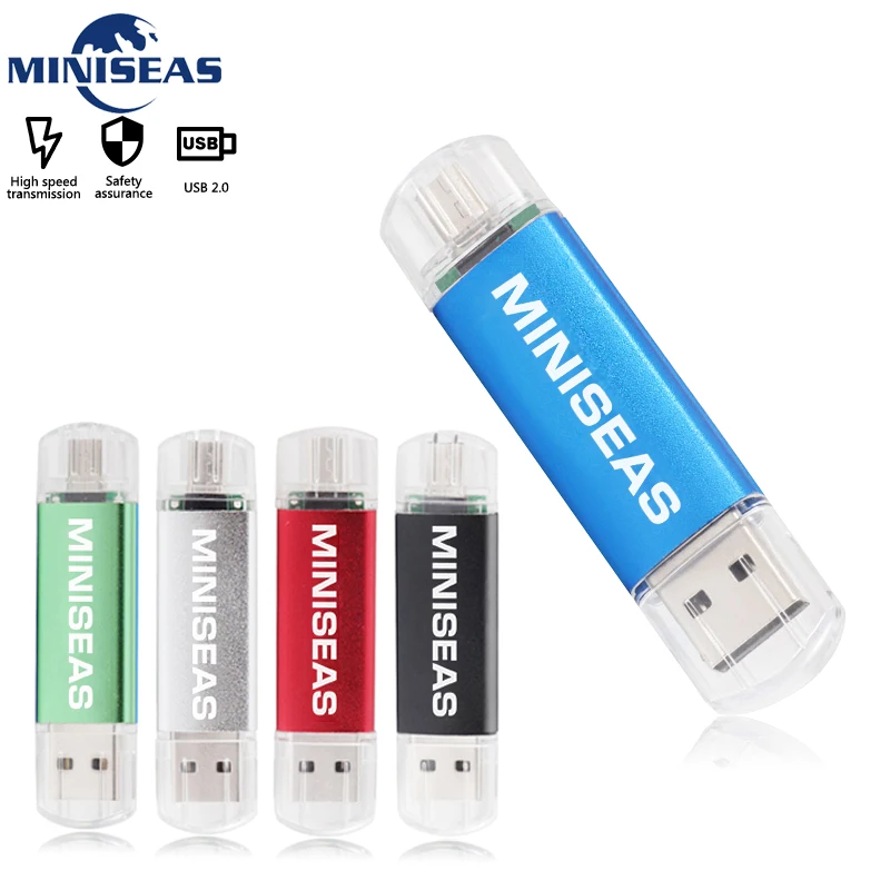 MIniseas 2 цвета портативный otg usb флэш-накопитель 8 Гб 16 Гб внешний накопитель для системы Android устройство memory stick pen drive U stick