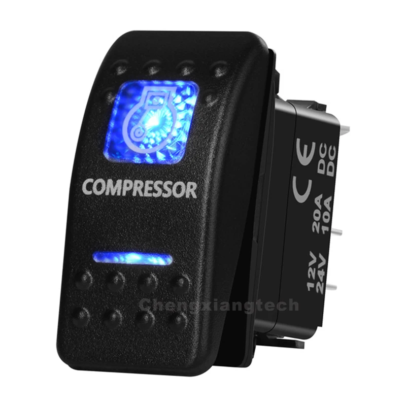 Водонепроницаемый IP66 морской автомобиль Лодка RV 12v/24v синий светодиод 5 Pin вкл.