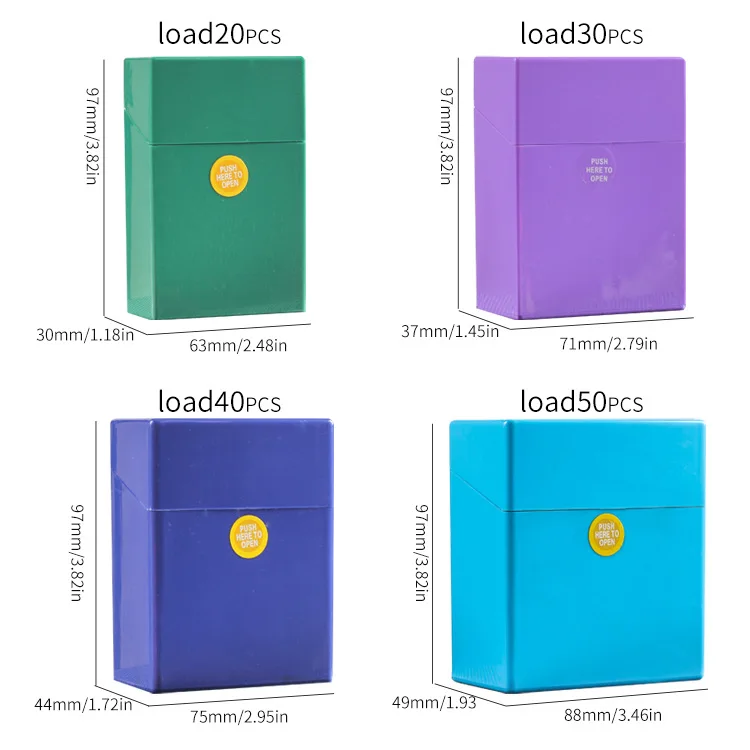 1 шт. разные цвета первоклассный флип Пресс открытые Пластик сигареты Чехол