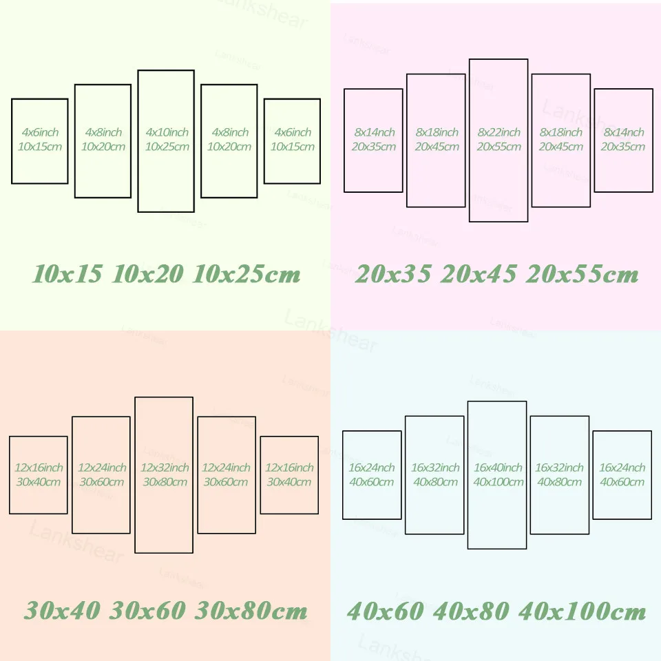 

Canvas Hd Print Painting Modular Pictures Art Poster 5 Panel Sea Full Moon Landscape Frame Wall Modern Home Decor Living Room