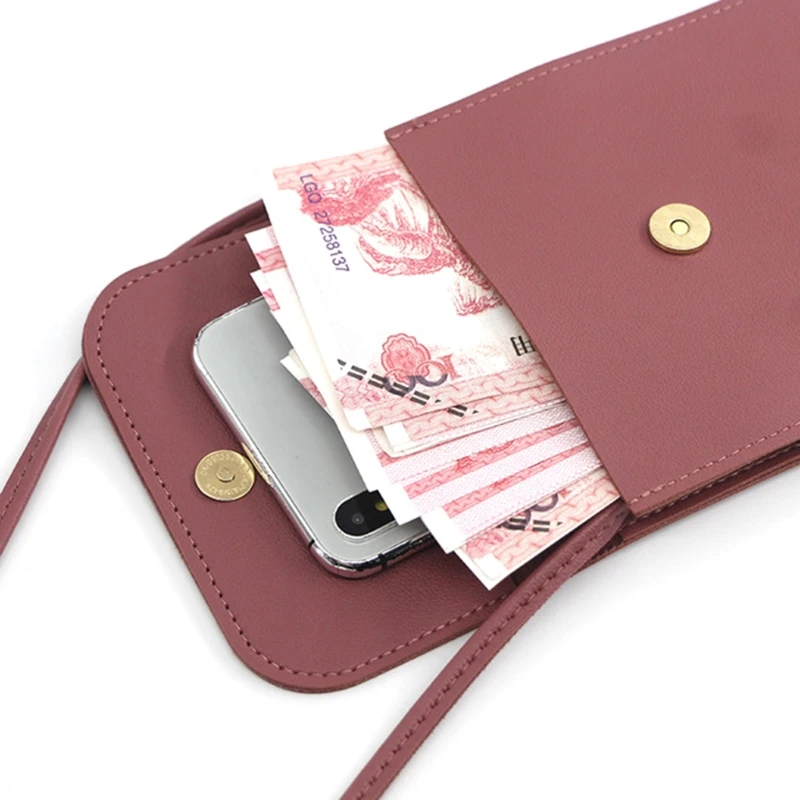 

Touch Screen Phone PU Leather For Women Bag,Mini Crossbody Mobile Phone Shoulder Bag,Lightweight Buckle Anti Thefttouch