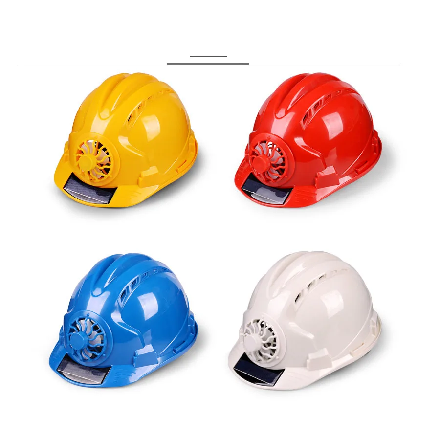 Solar Power Fan Helmet Outdoor Working Safety Hard Hat Construction Workplace ABS material Protective Cap Powered by Panel |