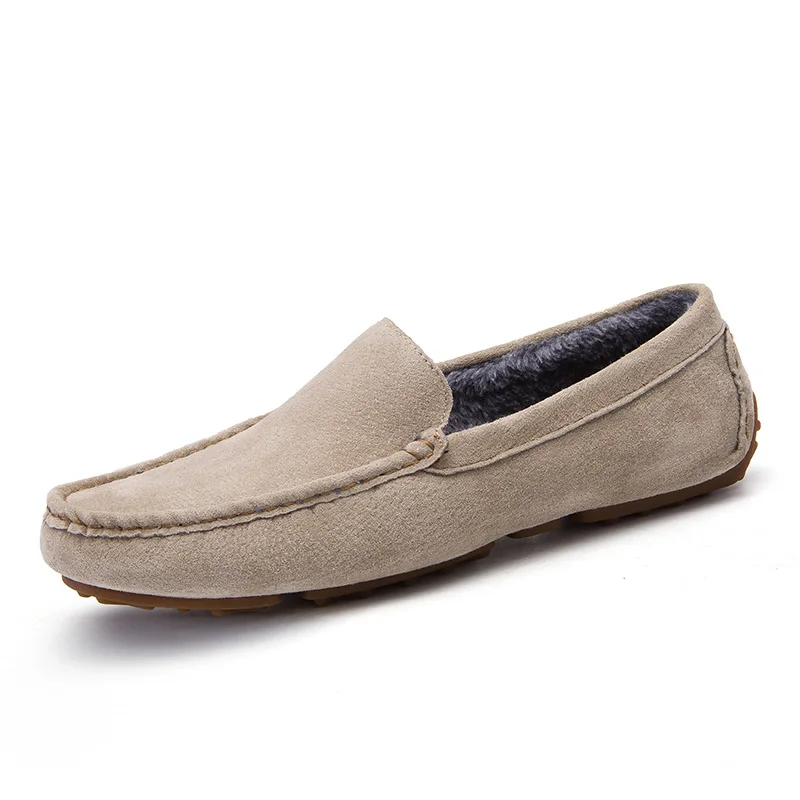 2020 брендовые Зимние Мокасины мужские бархатные лоферы Высококачественная обувь