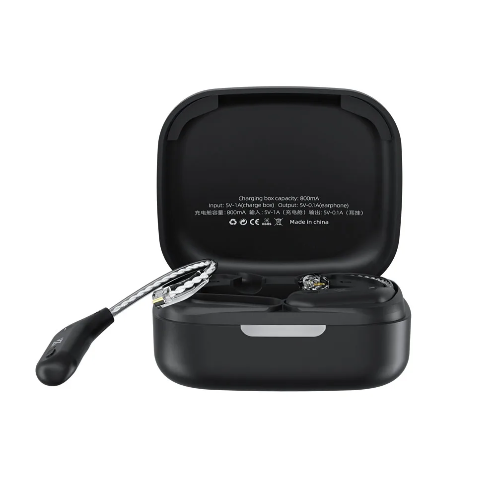 

Bluetooth 5.2 2 Pin Ear Hook Wireless Adapters with Charging Case for KZ ZSX ZSN ASX ZS10 Pro DQ6 ZSN Pro ZSN Pro X Earbuds