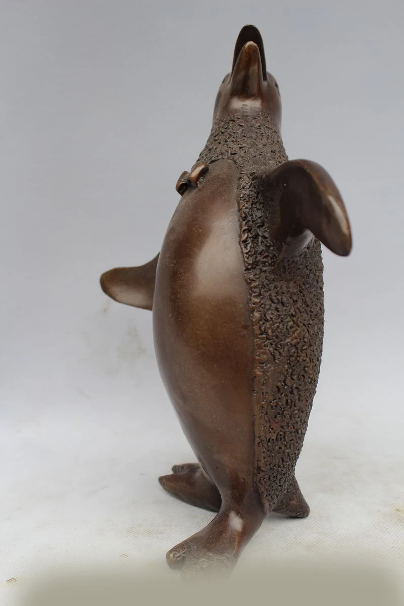 10 &quotКитайский фэншуйская бронза Art Zoo Южный полюс птицы Пингвин анималистическая