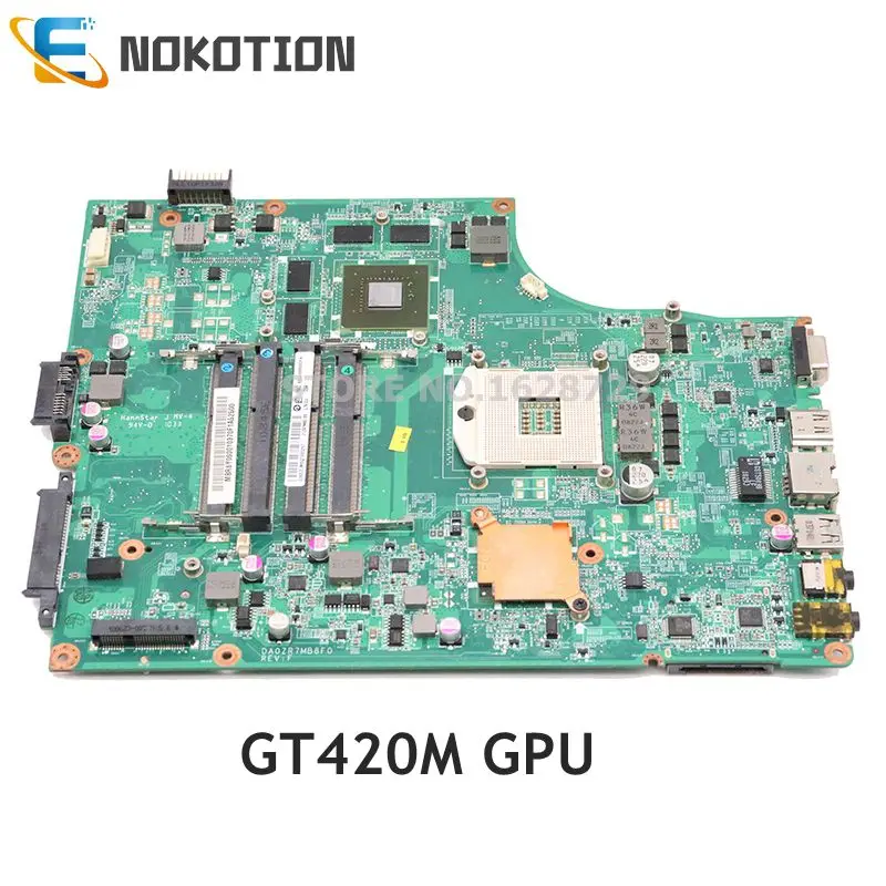 

Материнская плата NOKOTION для ноутбука Acer 5745 5745G DA0ZR7MB8D0 MBR6Y06001 MB.R6Y06.001, материнская плата с 4 слотами ОЗУ GT420M GPU