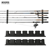 booms fishing wv1 horizontal 6 rod rack fishing pole holder rod holders wall mount modular for garage fishing rods storage tool