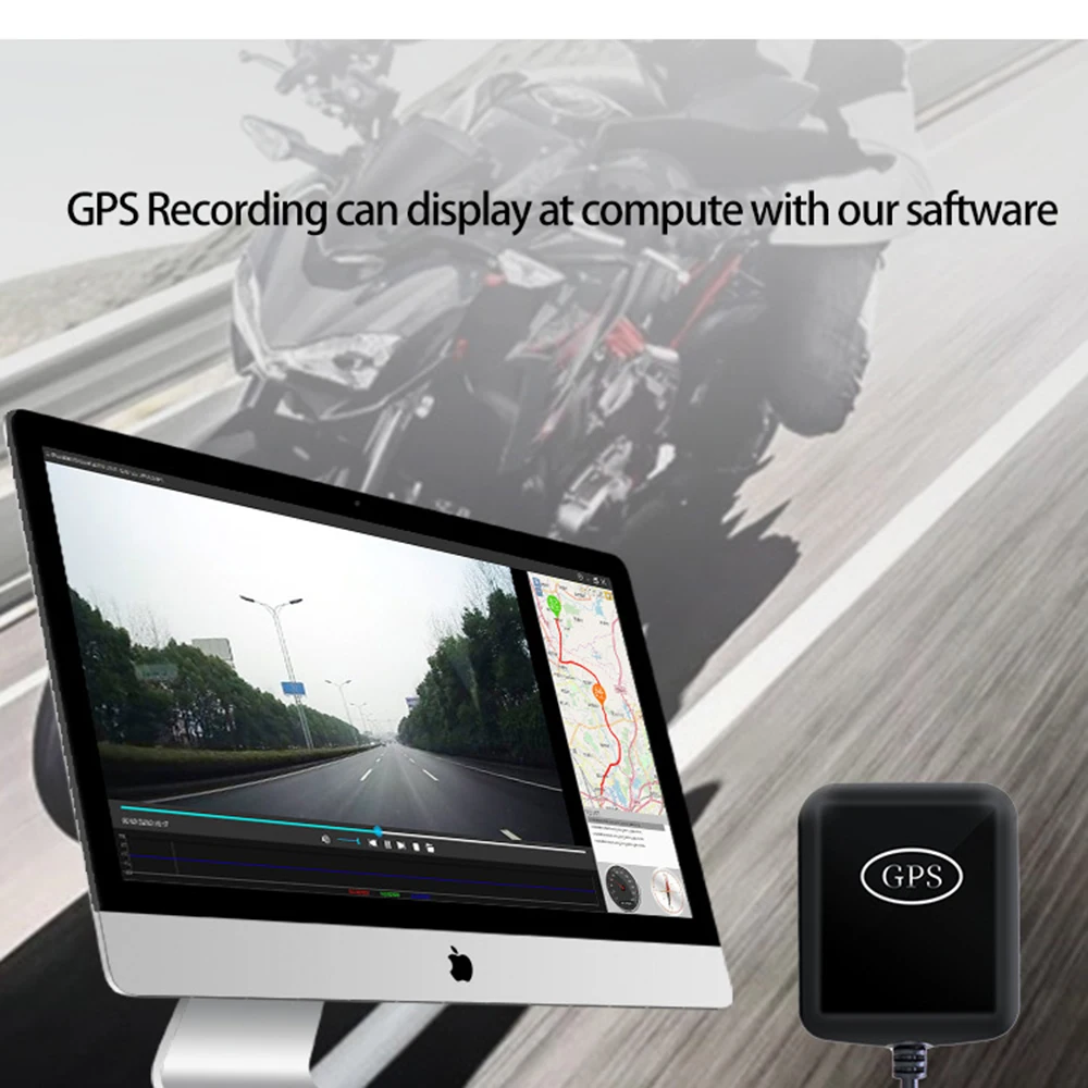Мотоциклетный видеорегистратор с GPS Wi Fi HD 1080P| |