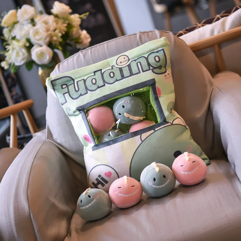 

Pudding Bag Plush Animal Balls Toy Stuffed Mini Animals Dino Unicorn Pig Bunny Flamingo Cat Soft Balls 8 Pieces