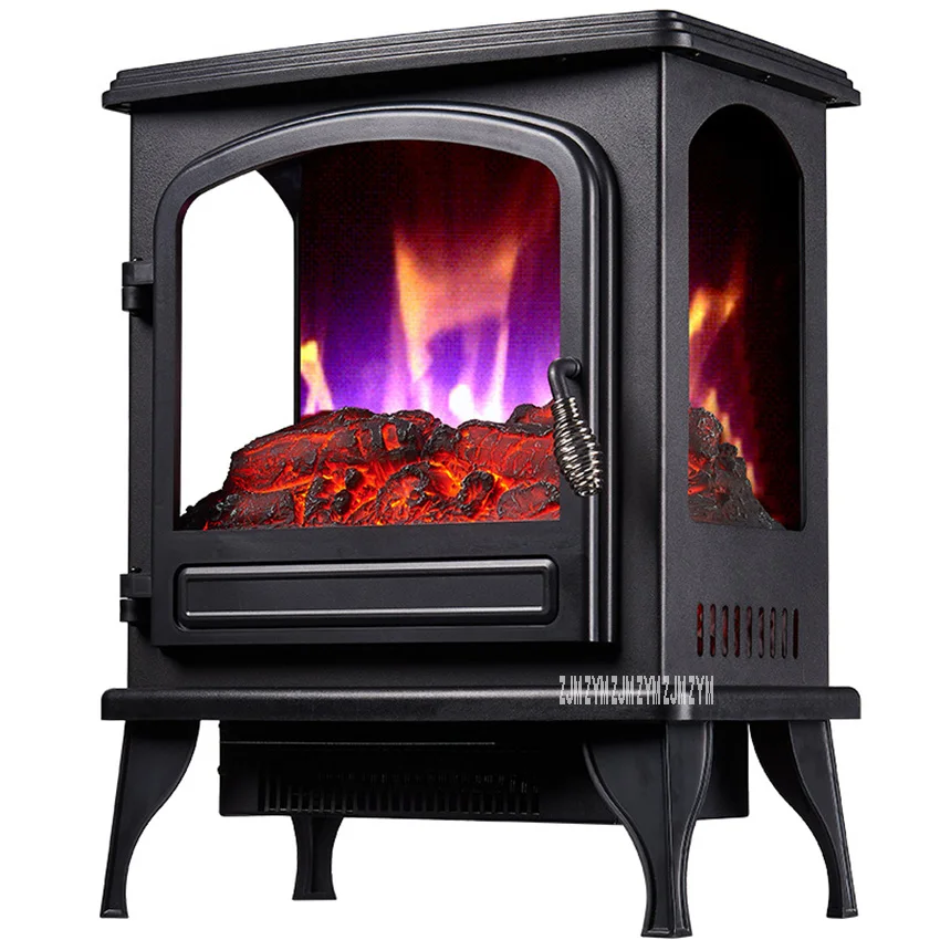 

SF-1817 Independent Vertical Electric Fireplace Household Visible Flame Warm Air Blower 2 Gear Single Door Heating Firebox 220V