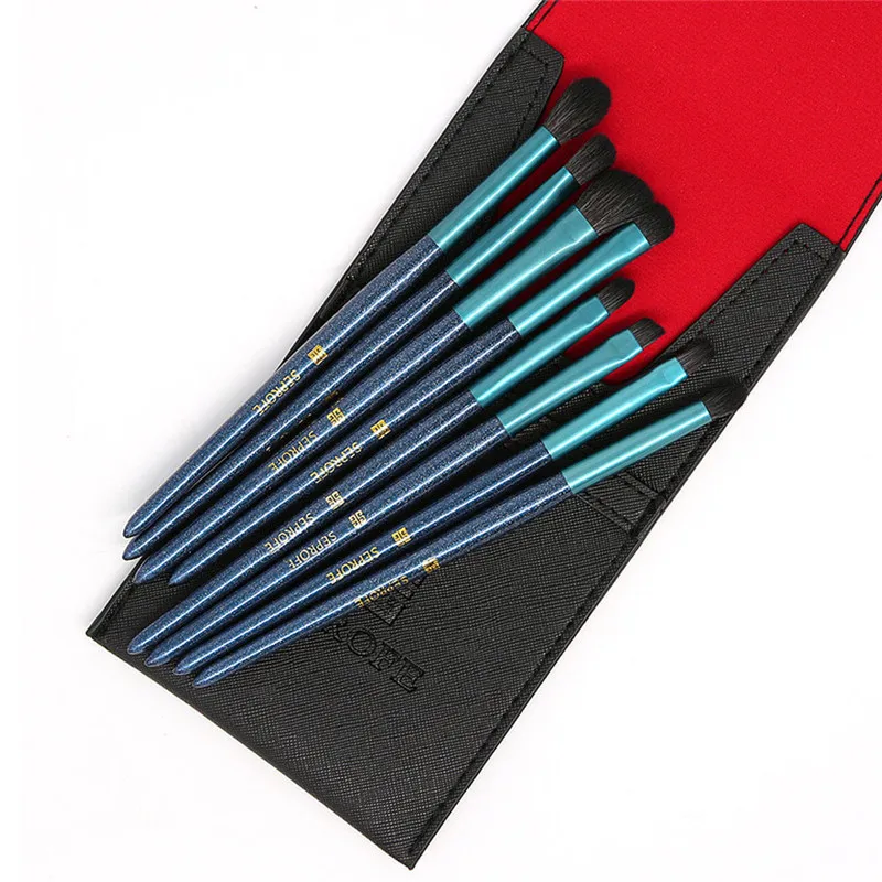 8 шт. рубиновые красные Синие Новые кисти для макияжа профессиональное