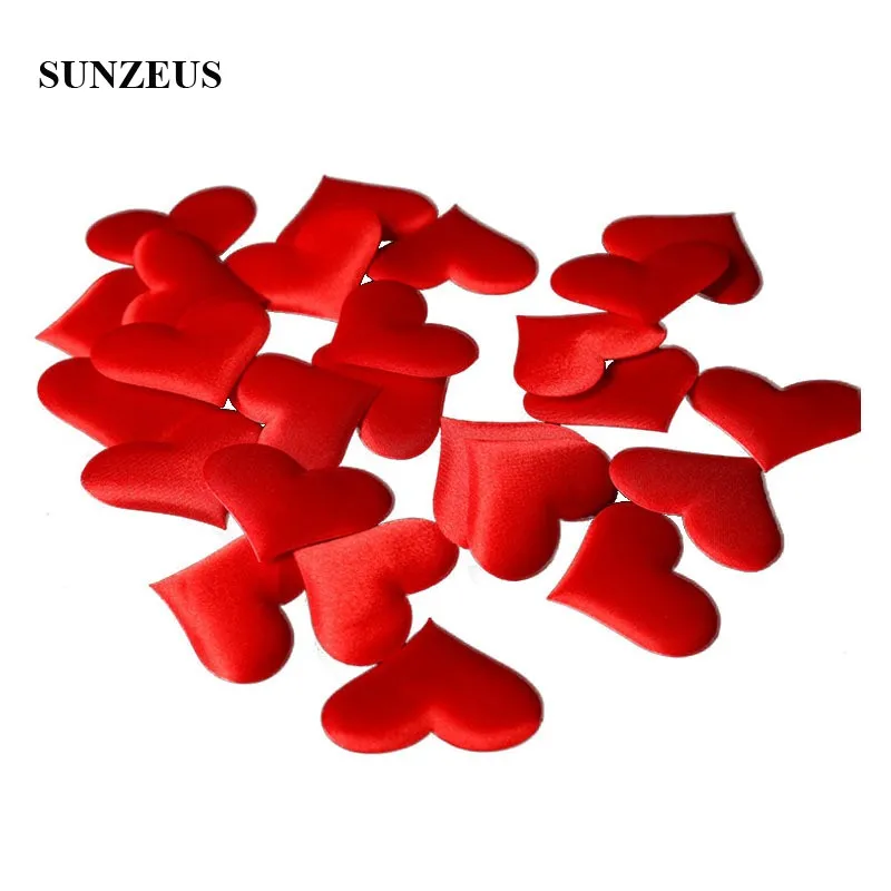 5 см красное сердце Свадебные лепестки 3D Губка Персиковое Сердце цветок