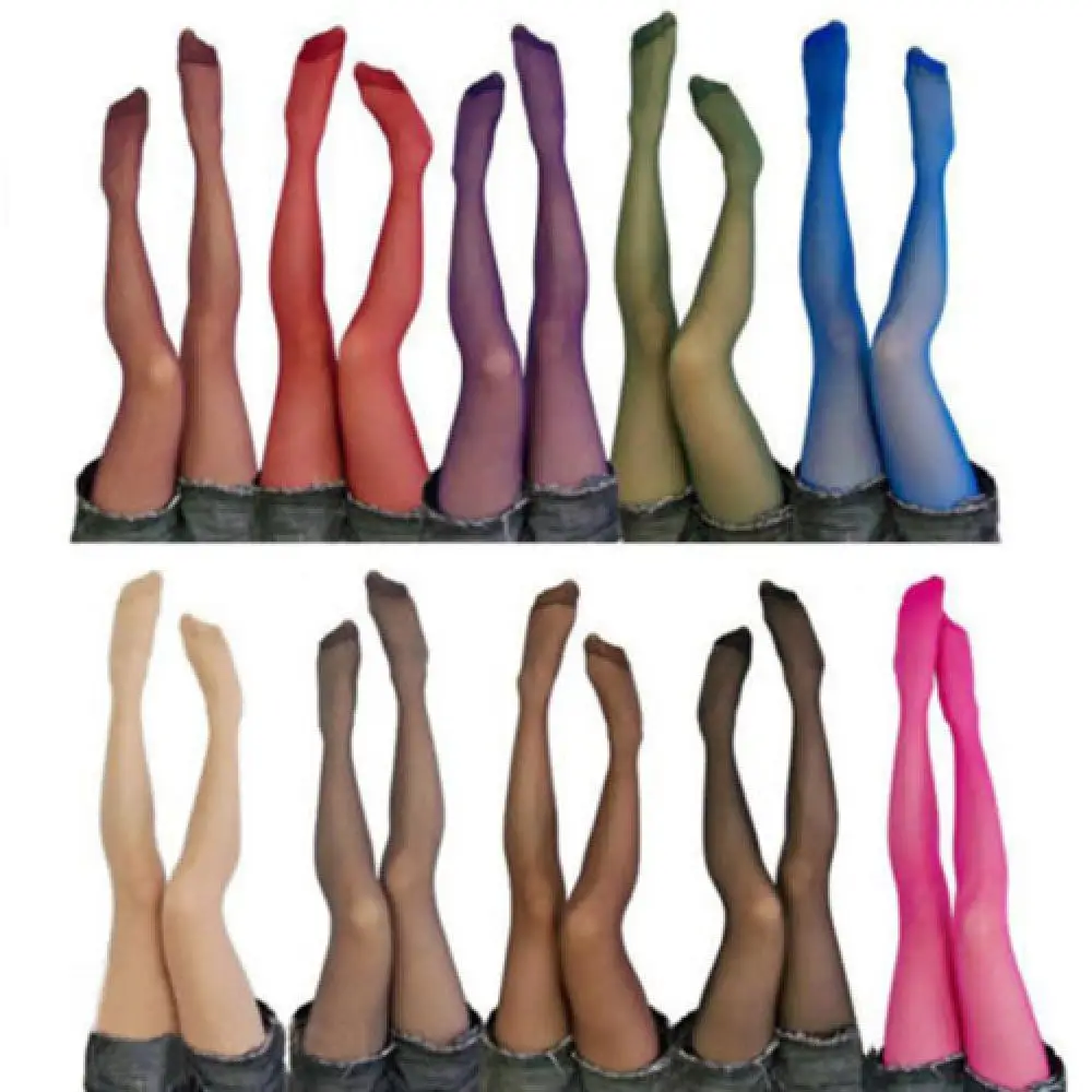 

70% Hot Sell Women Sexy Fashion Candy Color Sheer Velvet Tights Stockings Long Pantyhose