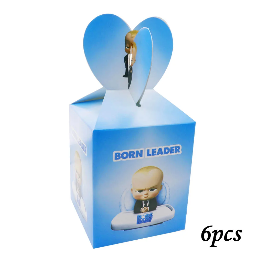 candy box6pcs Детские вечерние рождественские украшения с изображением героев мультфильмов, 10 шт., детские салфетки, праздничные принадлежности для детей на день рождения - Цвет: candy box6pcs