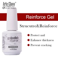 arte clavo 15ml reinforce gel protect strengthen clear transparent soak off led matt top base coat nail polish hybrid varnish